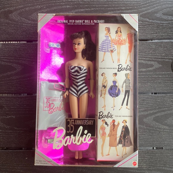 NRFB ~ 35th Anniversary Original 1958 Barbie Doll & Package Reproduction - Picture 1 of 12